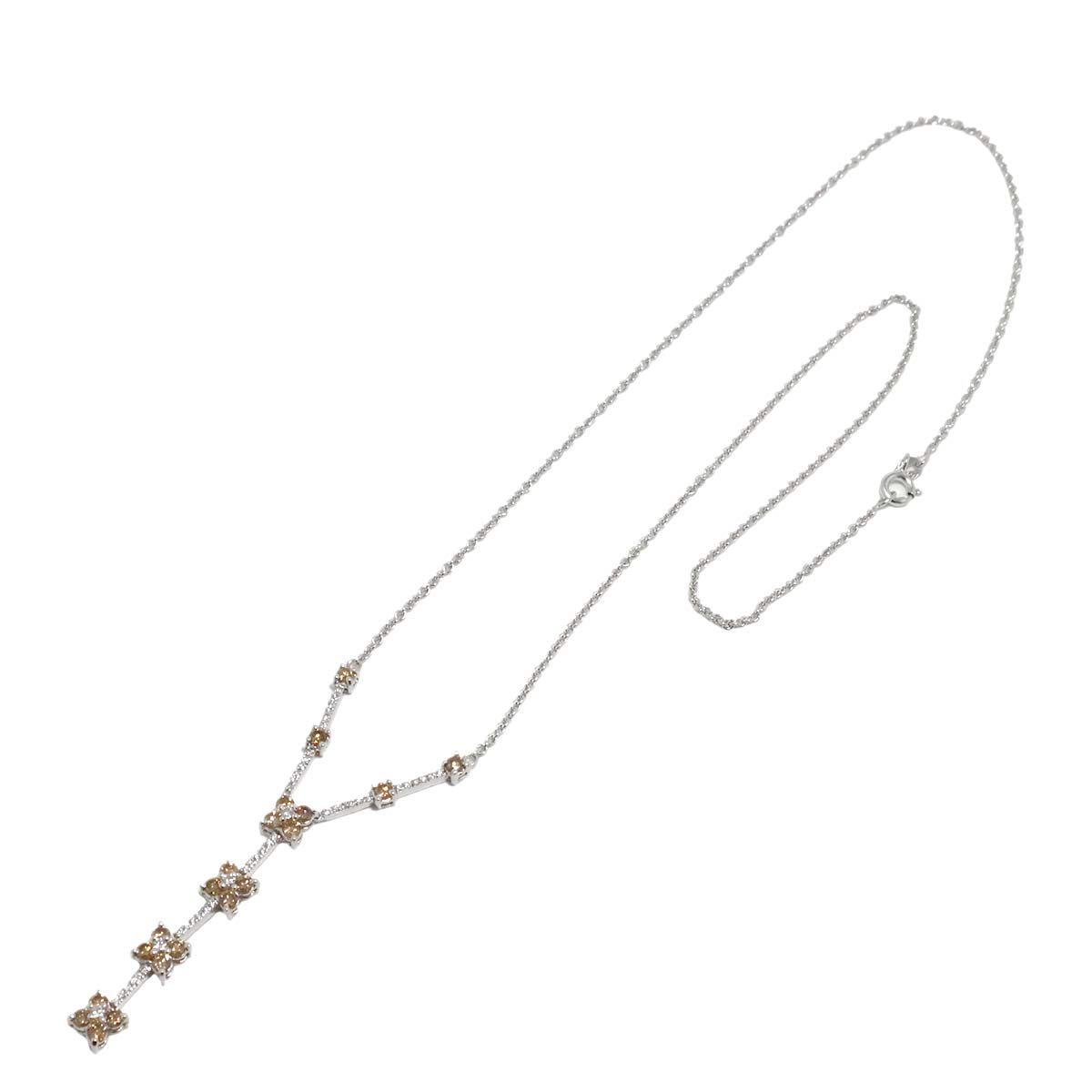 Diamond 1.24/0.30ct Necklace 18K White Gold 750