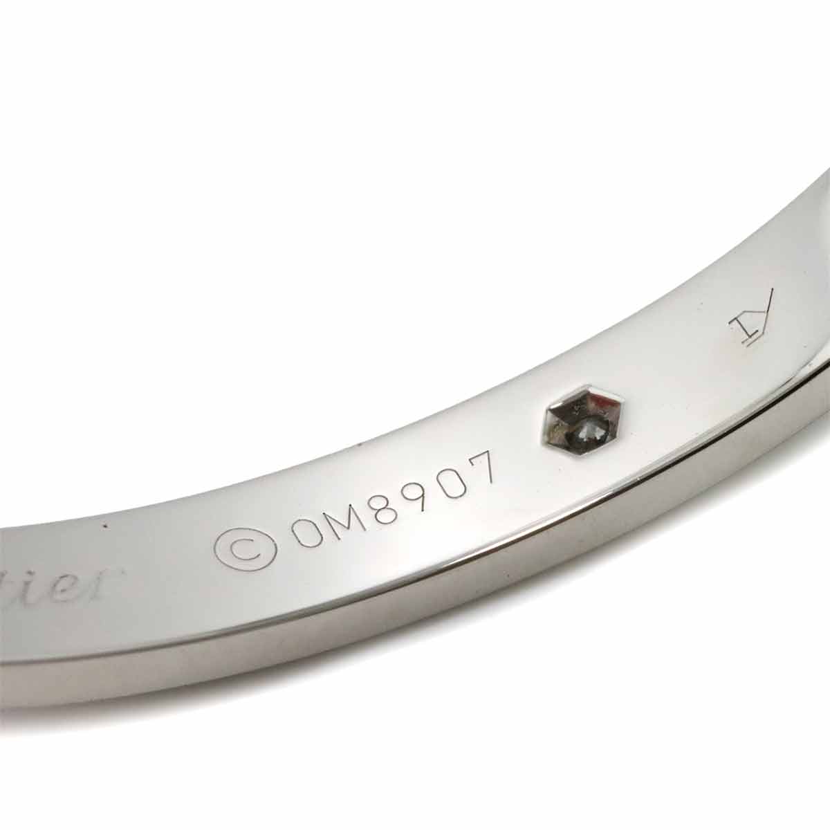 Love Bracelet Diamond 4P Bangle 18K WG 750 Size17