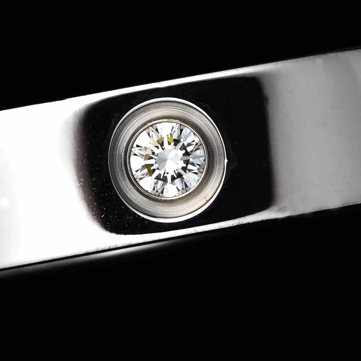 Love Bracelet Diamond 4P Bangle 18K WG 750 Size17