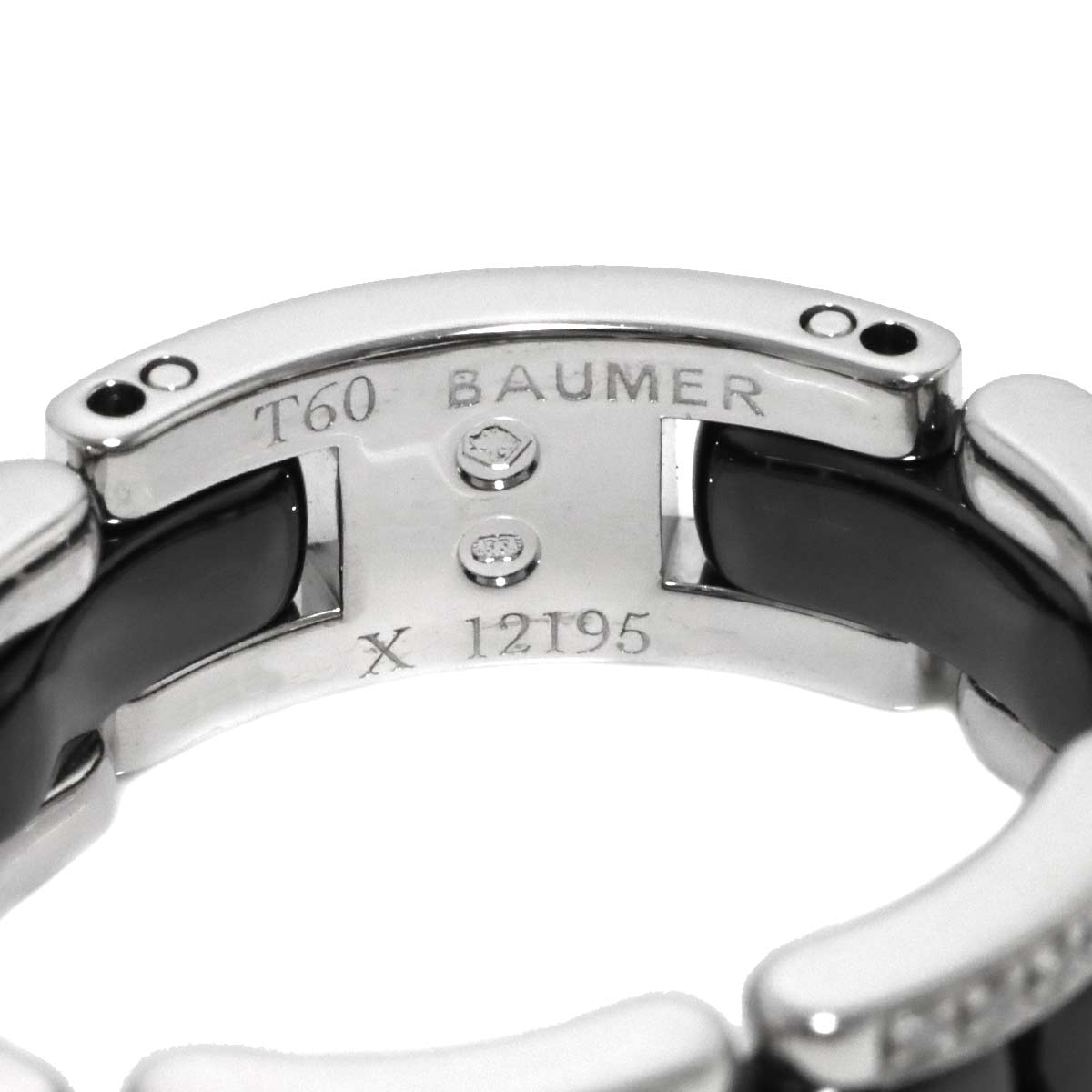 ULTRA MM Diamond Ring Ceramic 18K WG 750 Size60 8.75-9(US)