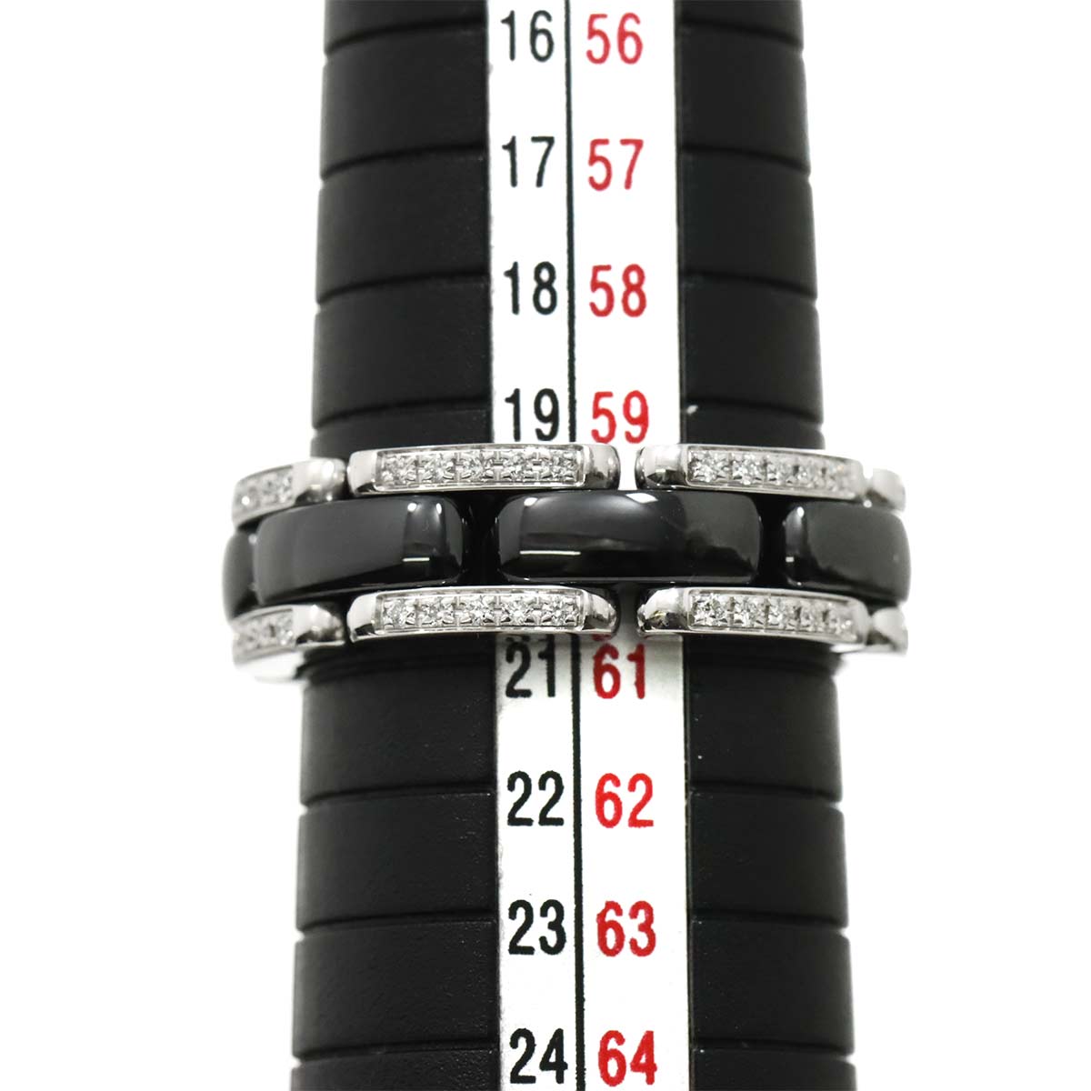 ULTRA MM Diamond Ring Ceramic 18K WG 750 Size60 8.75-9(US)