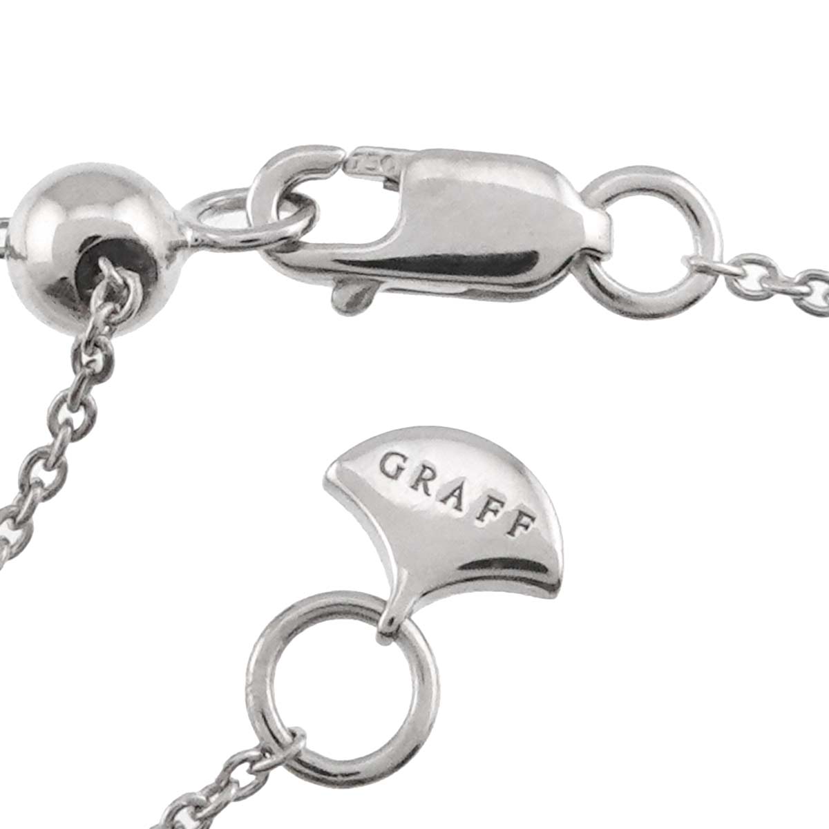 Double Butterfly Silhouette Diamond Necklace 18K WG 750