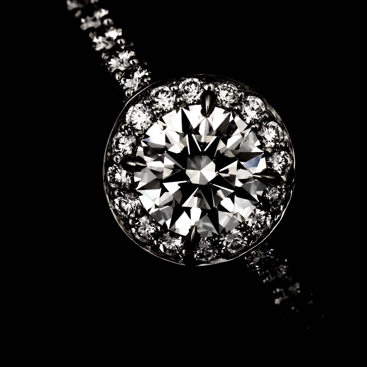 Diamond 0.52ct G/VVS2/3EX Ring Platinum Size5.25(US)