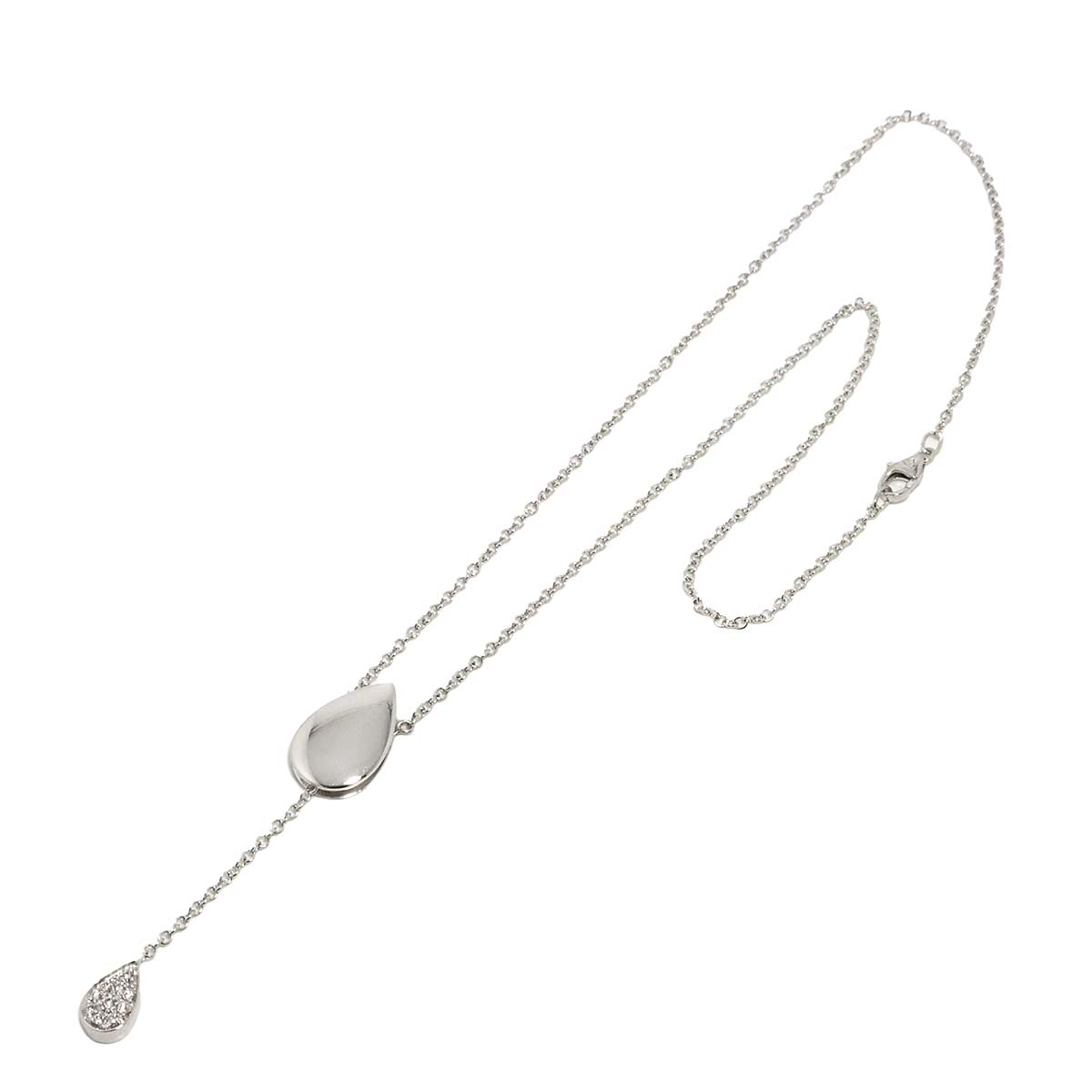 Diamond Necklace 18K White Gold 750