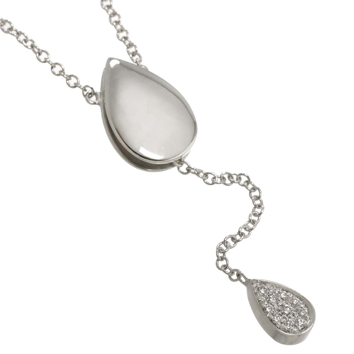 Diamond Necklace 18K White Gold 750