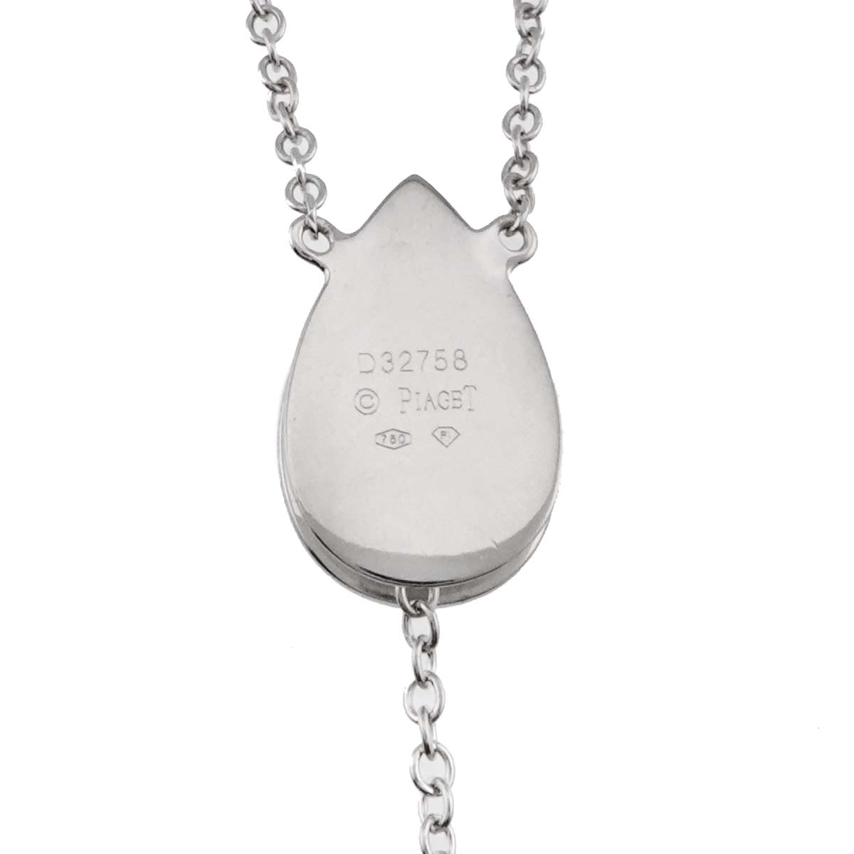 Diamond Necklace 18K White Gold 750