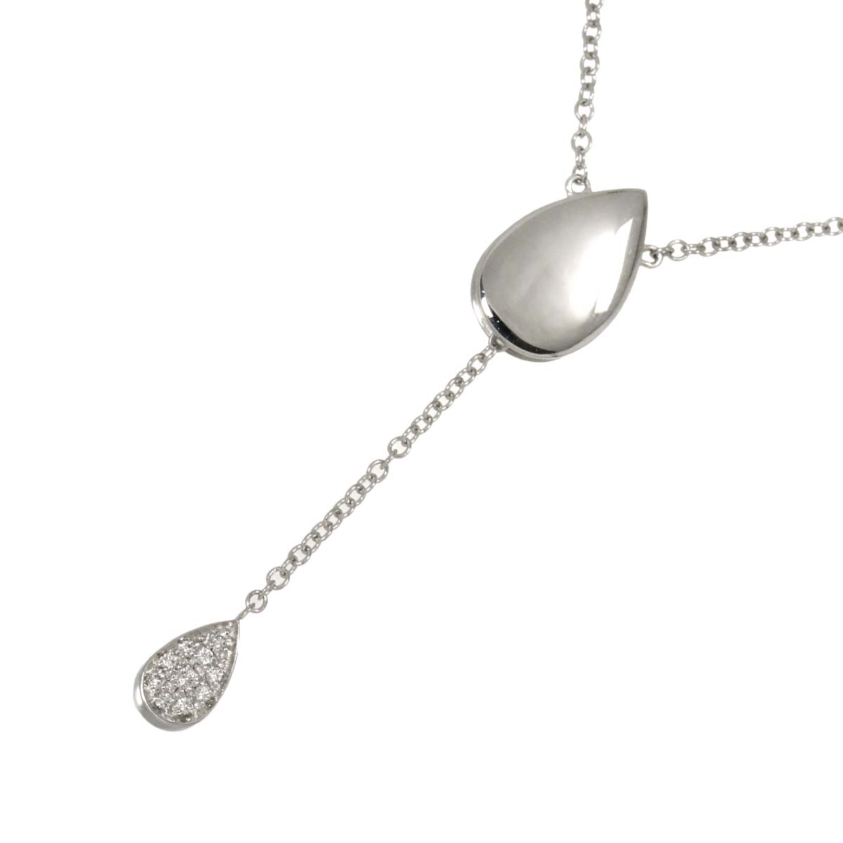 Diamond Necklace 18K White Gold 750