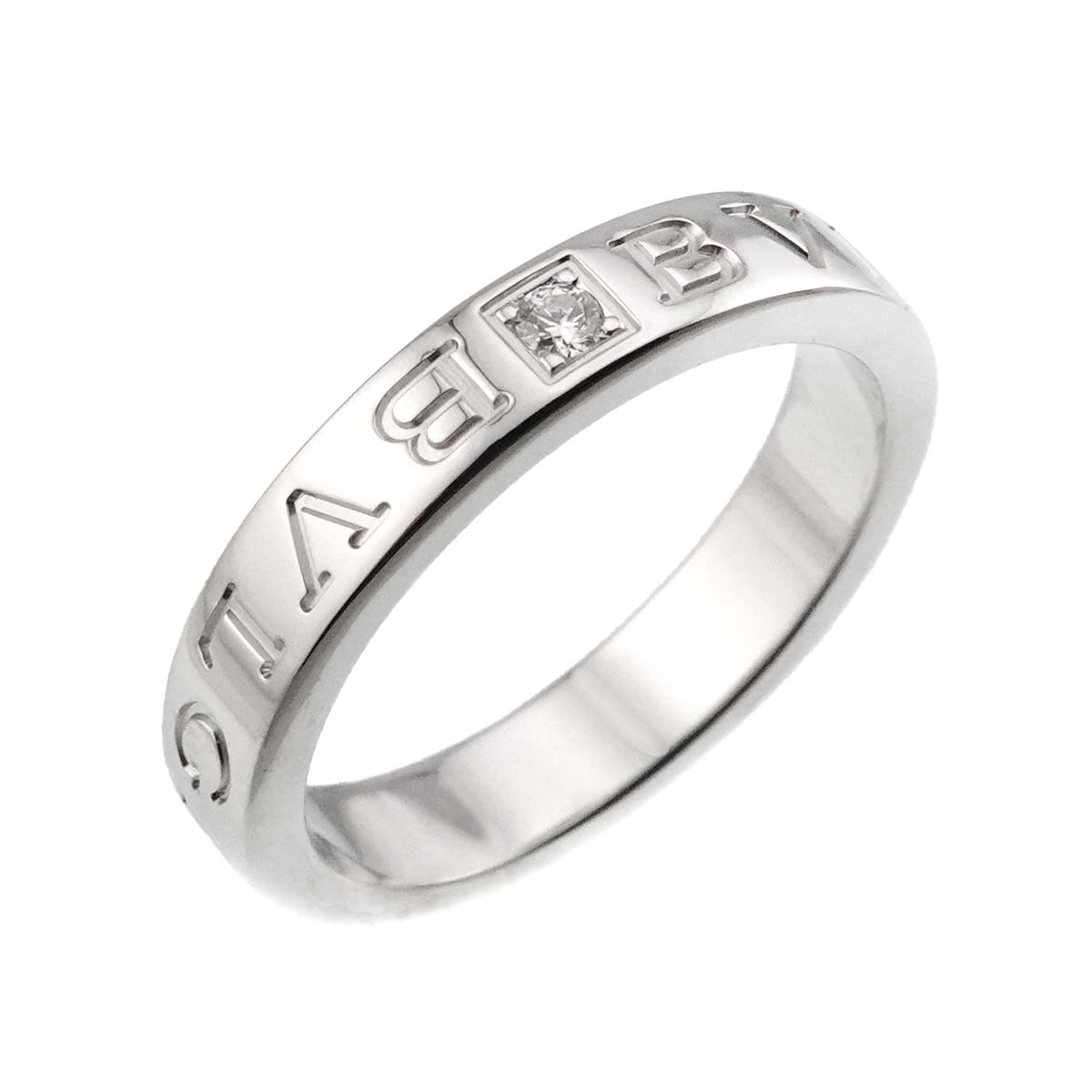 BVLGARI B-ZERO1 Diamond Ring 18K WG 750 size7.75-8(US)