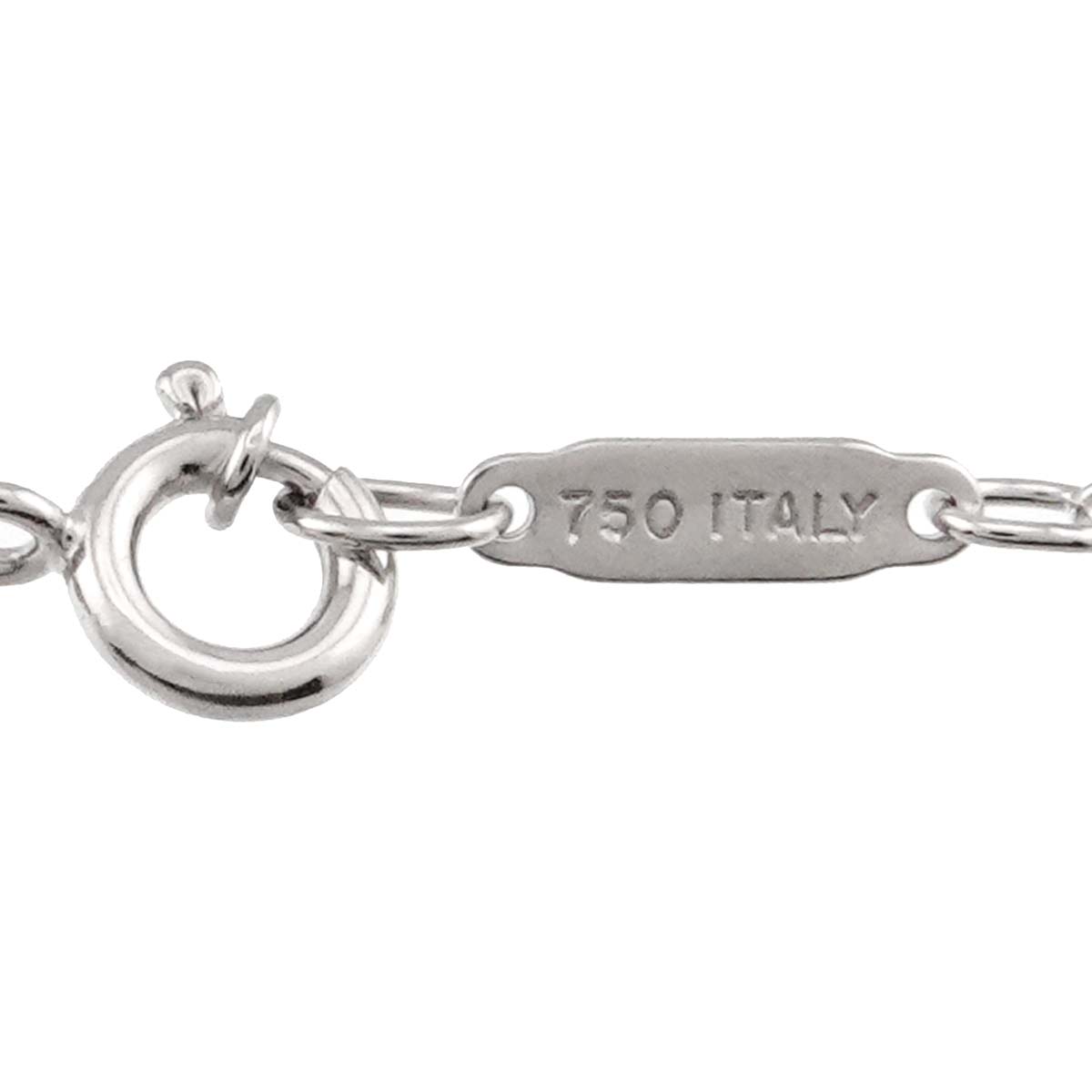 Heart Diamond Necklace 18K WG White Gold 750