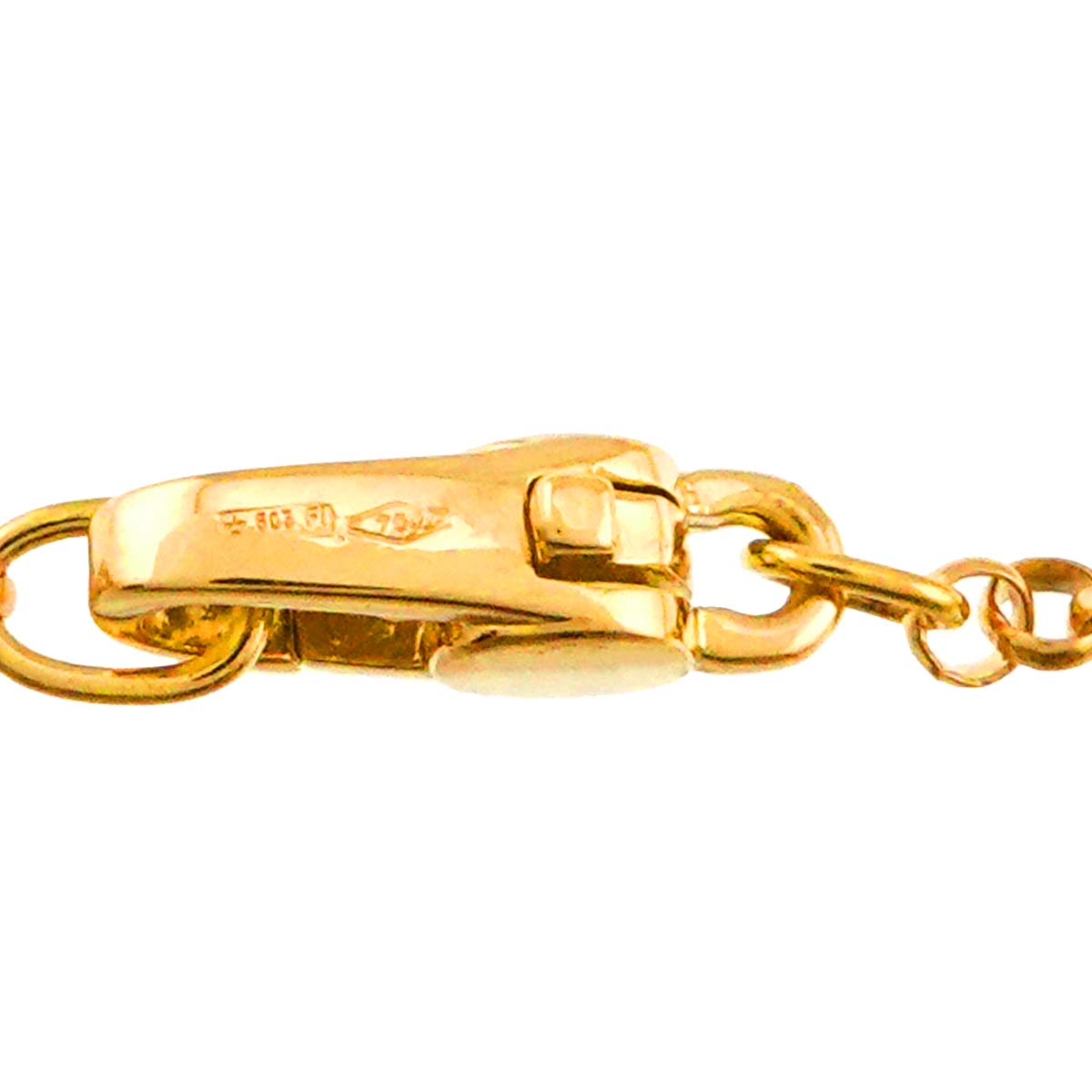 Enamel Turquoise charm Necklace 18K Yellow Gold 750