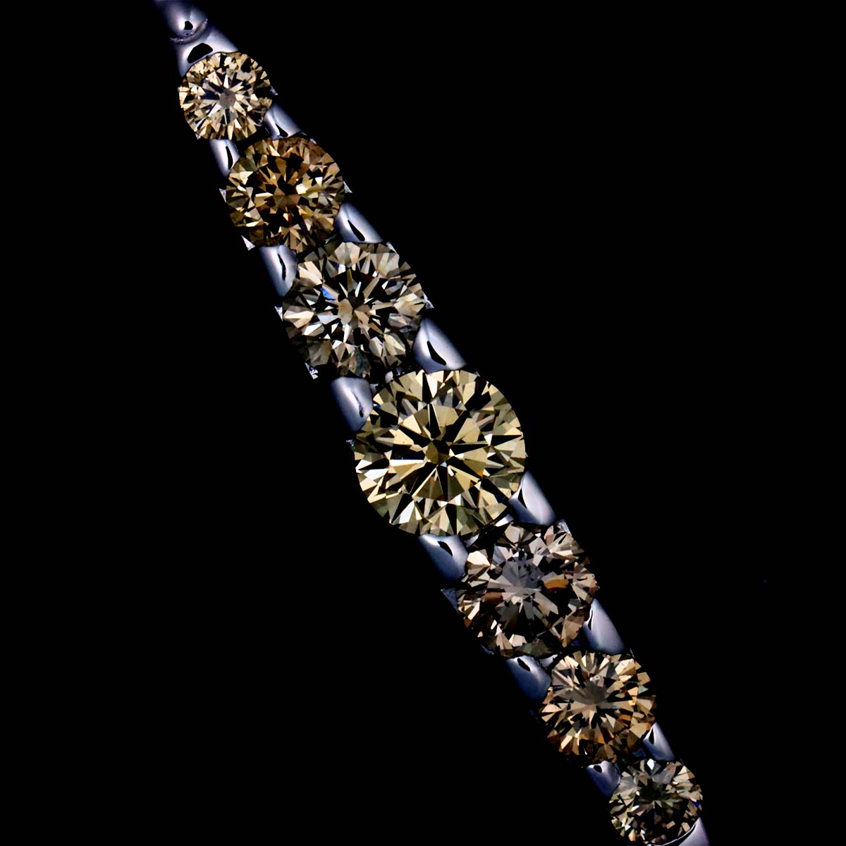 BrownDiamond 1.00ct Necklace 18K White Gold 750