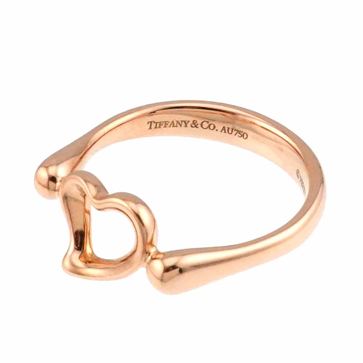 Open Heart Ring 18K Pink Gold 750 size5.5-5.75(US)