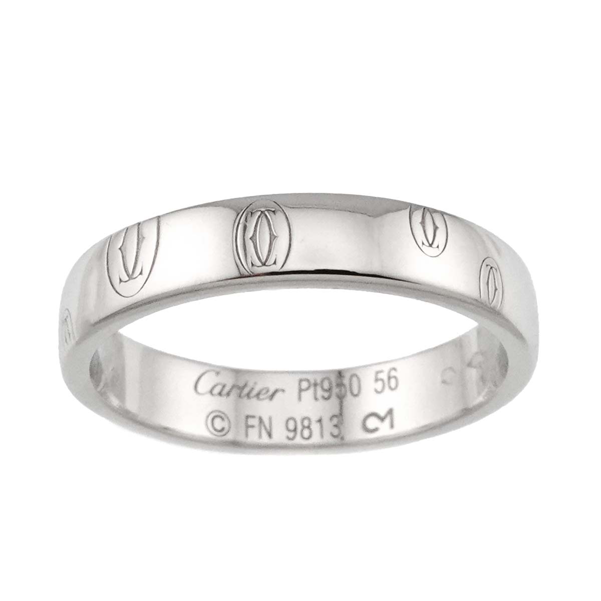 Cartier Happy Birthday Ring Pt Platinum Size56 7.25-7.5(US)