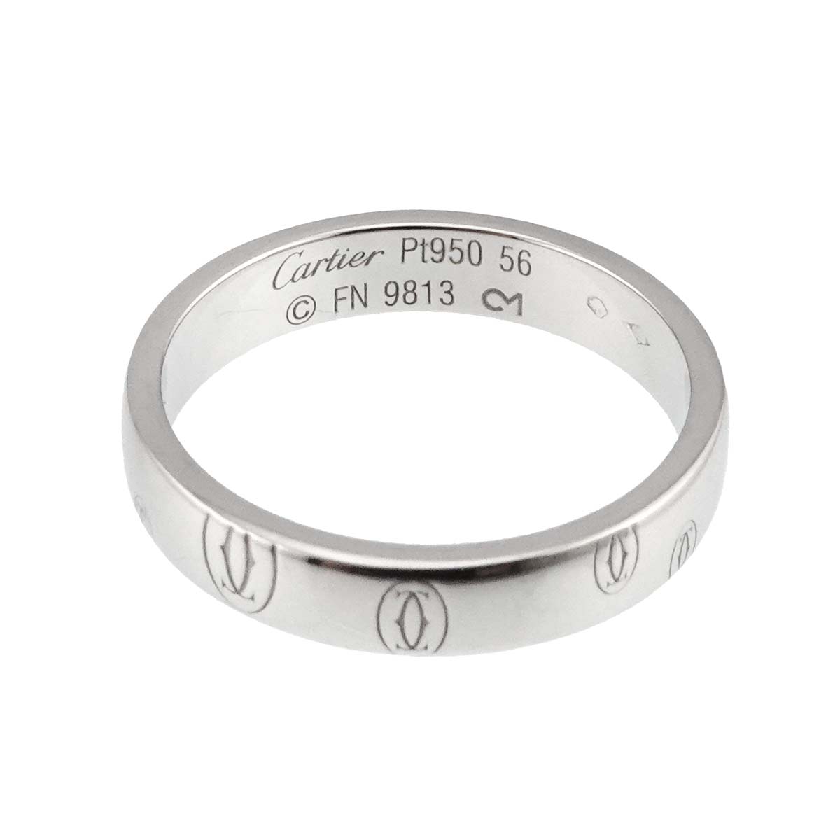 Cartier Happy Birthday Ring Pt Platinum Size56 7.25-7.5(US)