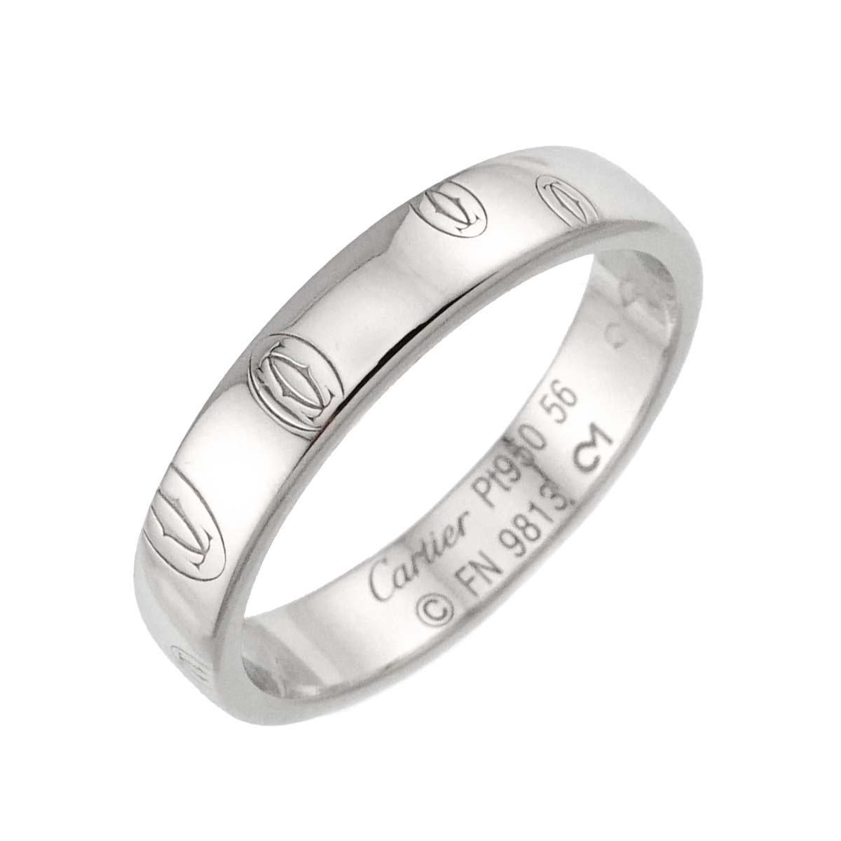 Cartier Happy Birthday Ring Pt Platinum Size56 7.25-7.5(US)