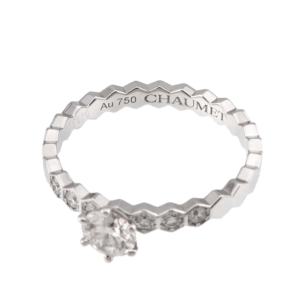 BEEMYLOVE Diamond 0.31ct E/VVS1/3EX Ring 18K WG 750 4.5(US)