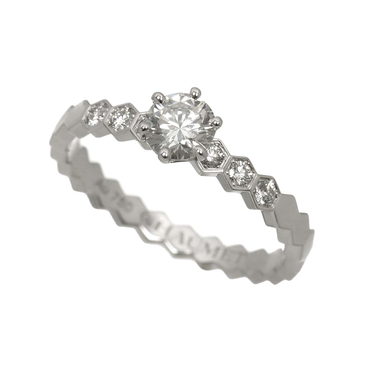 BEEMYLOVE Diamond 0.31ct E/VVS1/3EX Ring 18K WG 750 4.5(US)