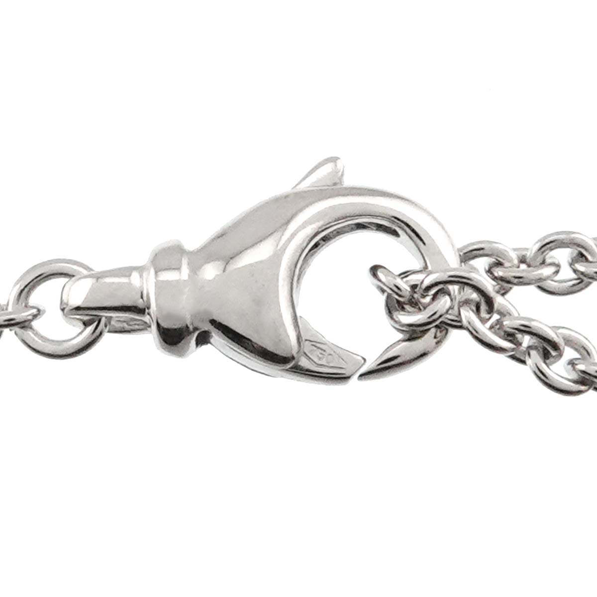 Sapphire Garnet Necklace 18K White Gold 750