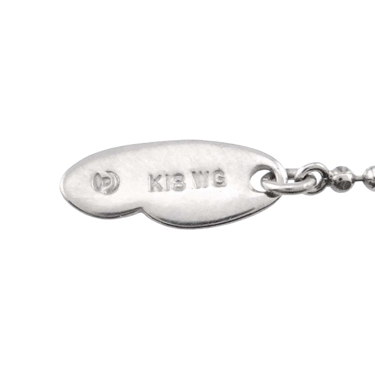 BlueTopaz Diamond 0.12ct Sapphire Necklace 18K WG 750