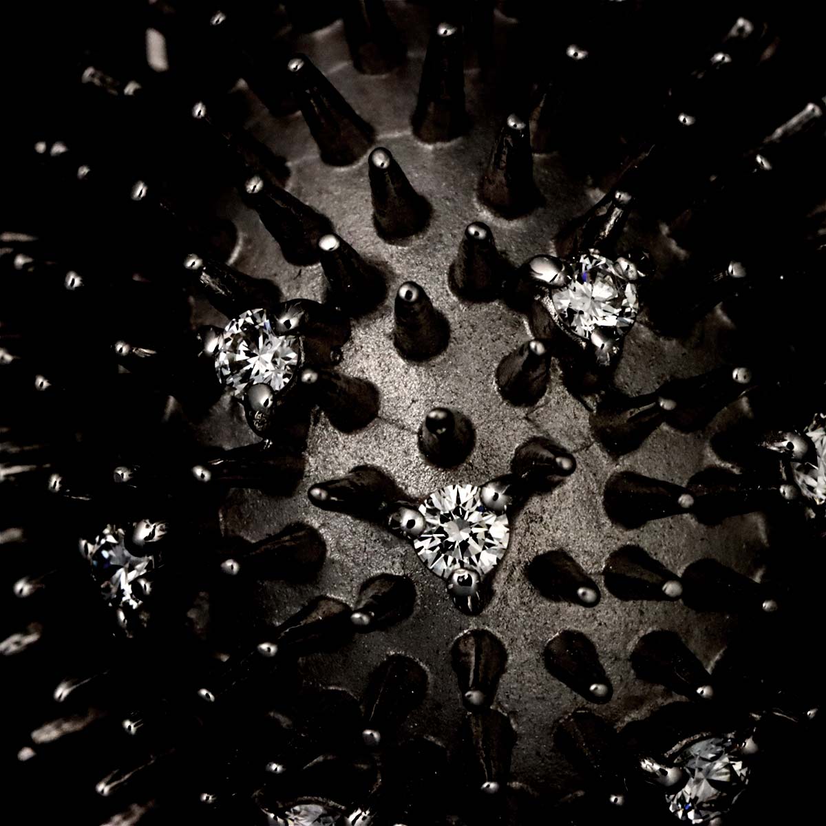 BlueTopaz Diamond 0.12ct Sapphire Necklace 18K WG 750