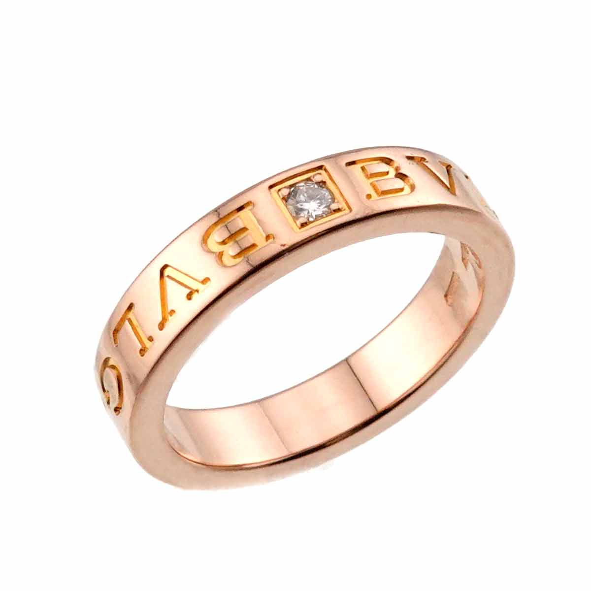 B-ZERO1 Diamond Ring 18K Pink Gold 750 Size6-6.25(US)