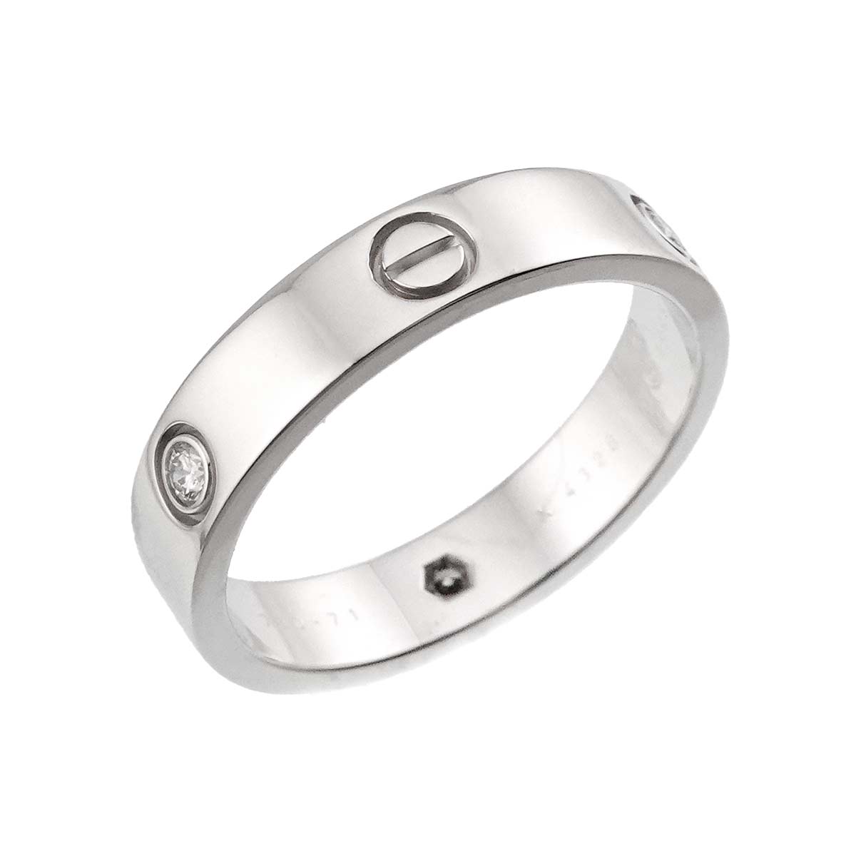 Love Ring Diamond 3P 18K White Gold 750 size71 13.25-13.5(US)