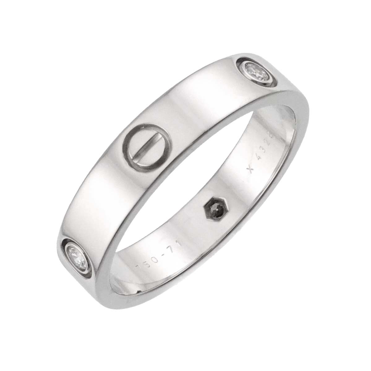 Love Ring Diamond 3P 18K White Gold 750 size71 13.25-13.5(US)