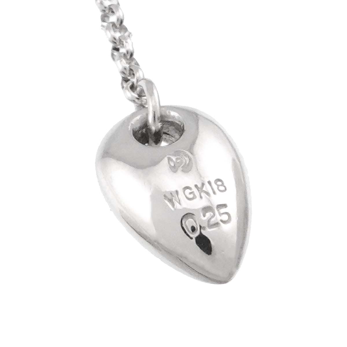 Diamond 0.25ct Necklace 18K WG 750 Pt