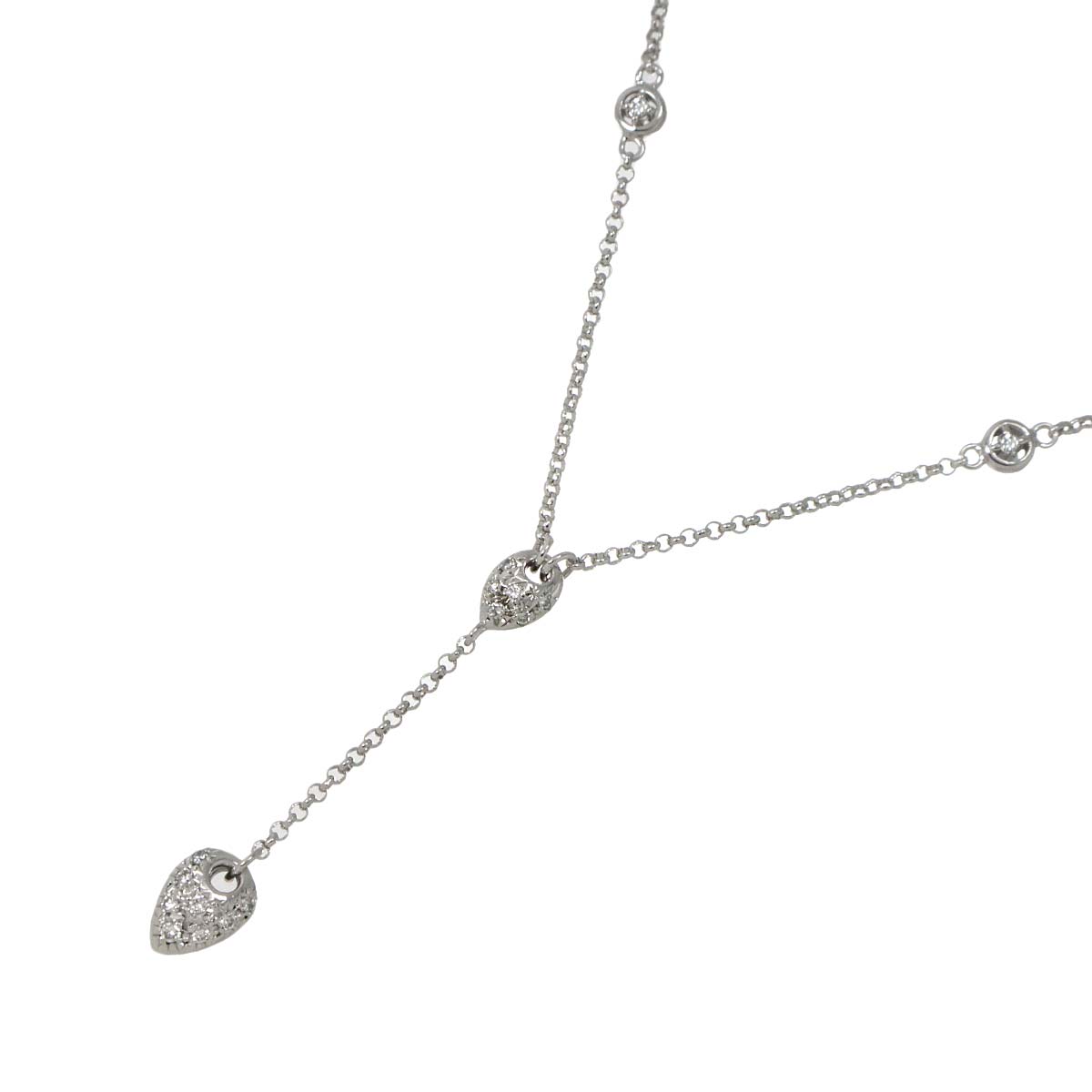 Diamond 0.25ct Necklace 18K WG 750 Pt