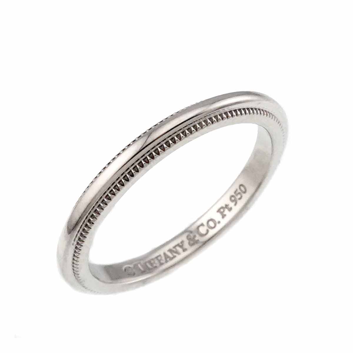 Milgrain Band Ring Pt Platinum Size3.25(US)