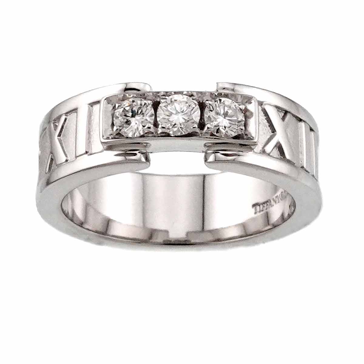 Atlas Diamond Ring 18K White Gold 750 size3.75-4(US)