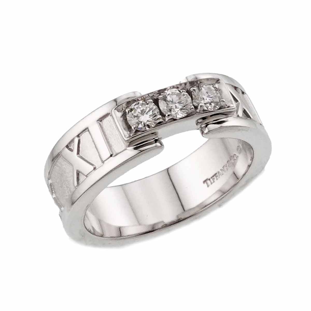 Atlas Diamond Ring 18K White Gold 750 size3.75-4(US)