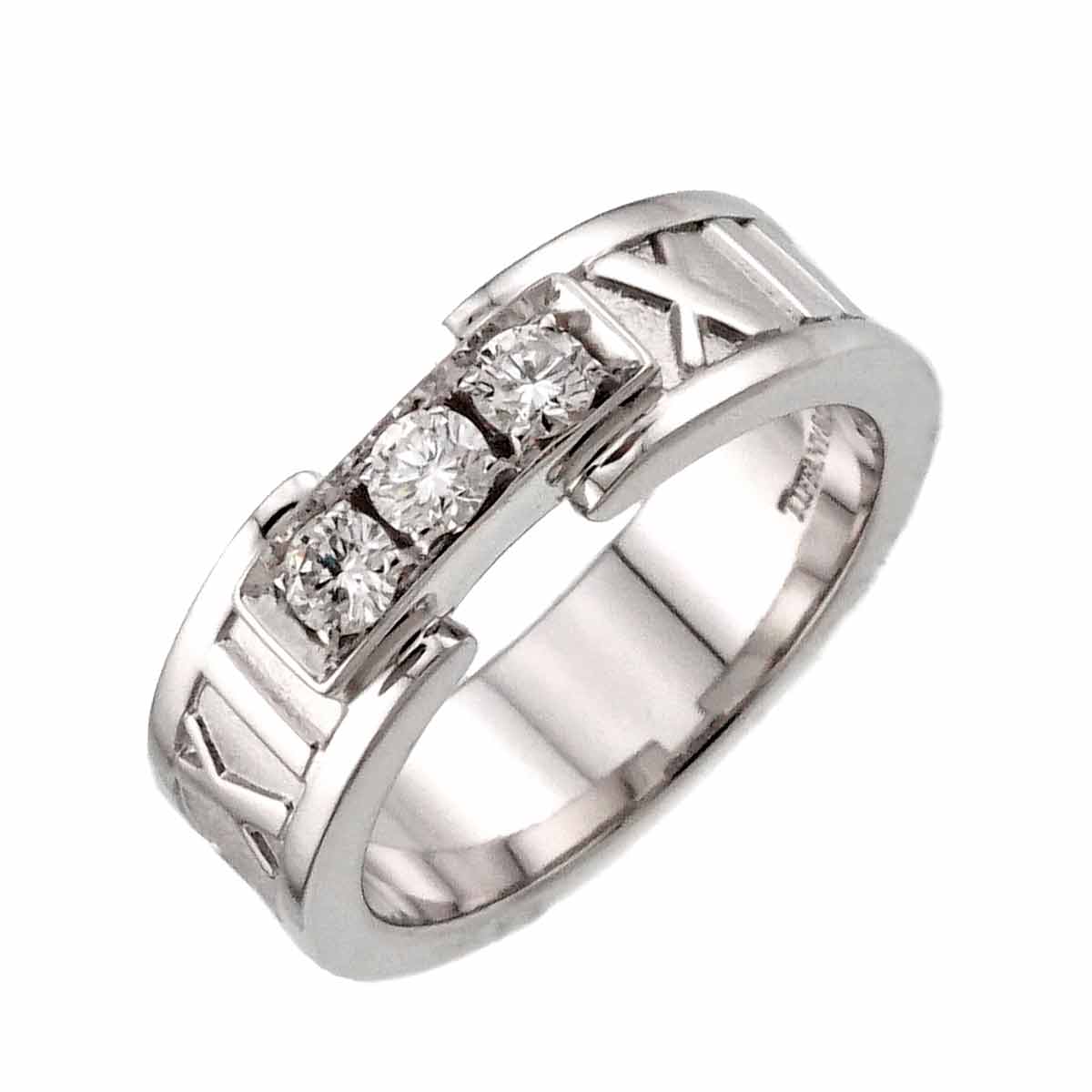 Atlas Diamond Ring 18K White Gold 750 size3.75-4(US)