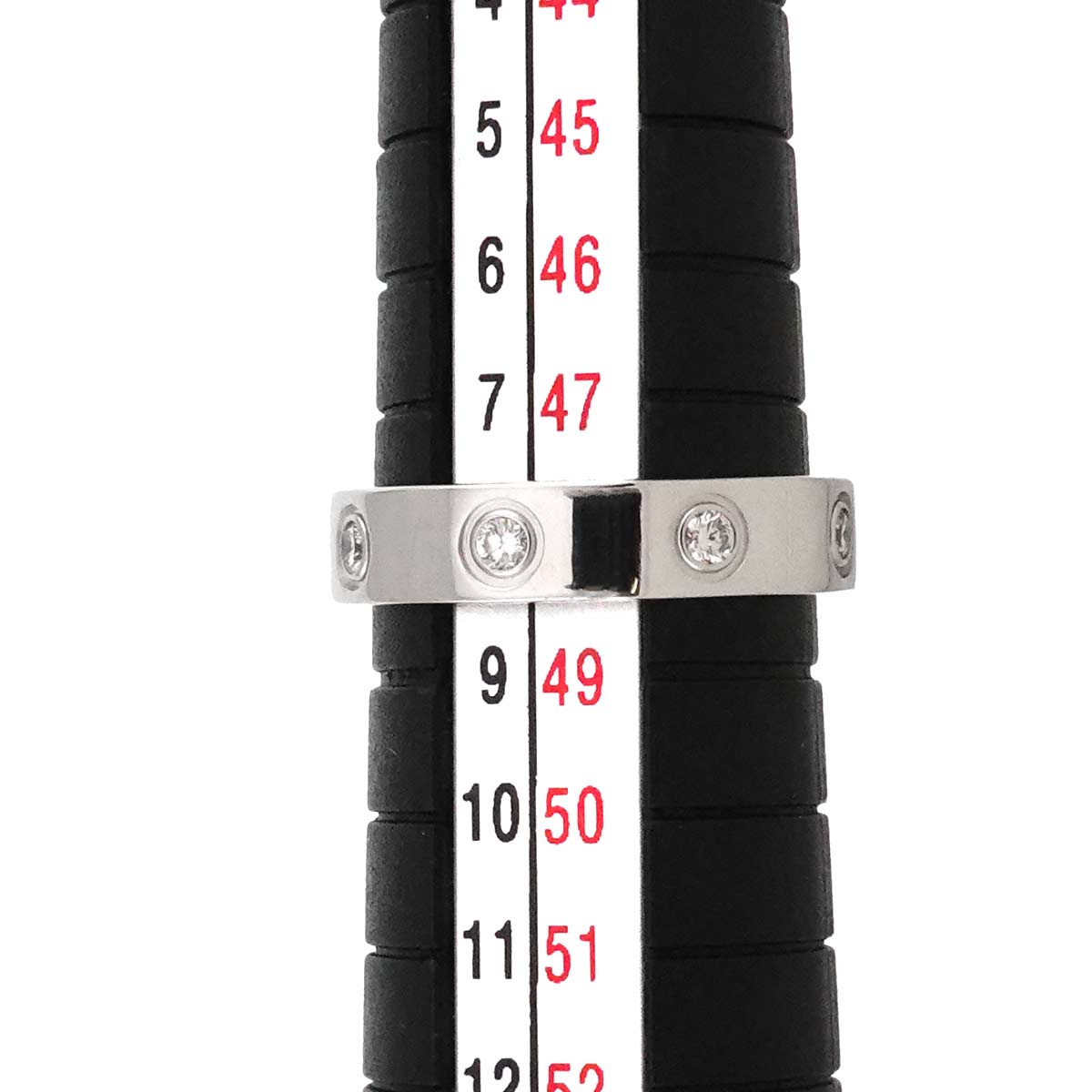 Mini Love Full Diamond Ring 18K White Gold 750 size48 4.5(US)