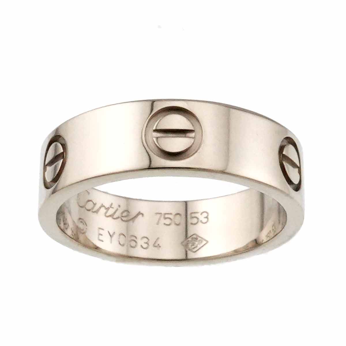 Love Ring 18K White Gold 750 size53 6-6.25(US)