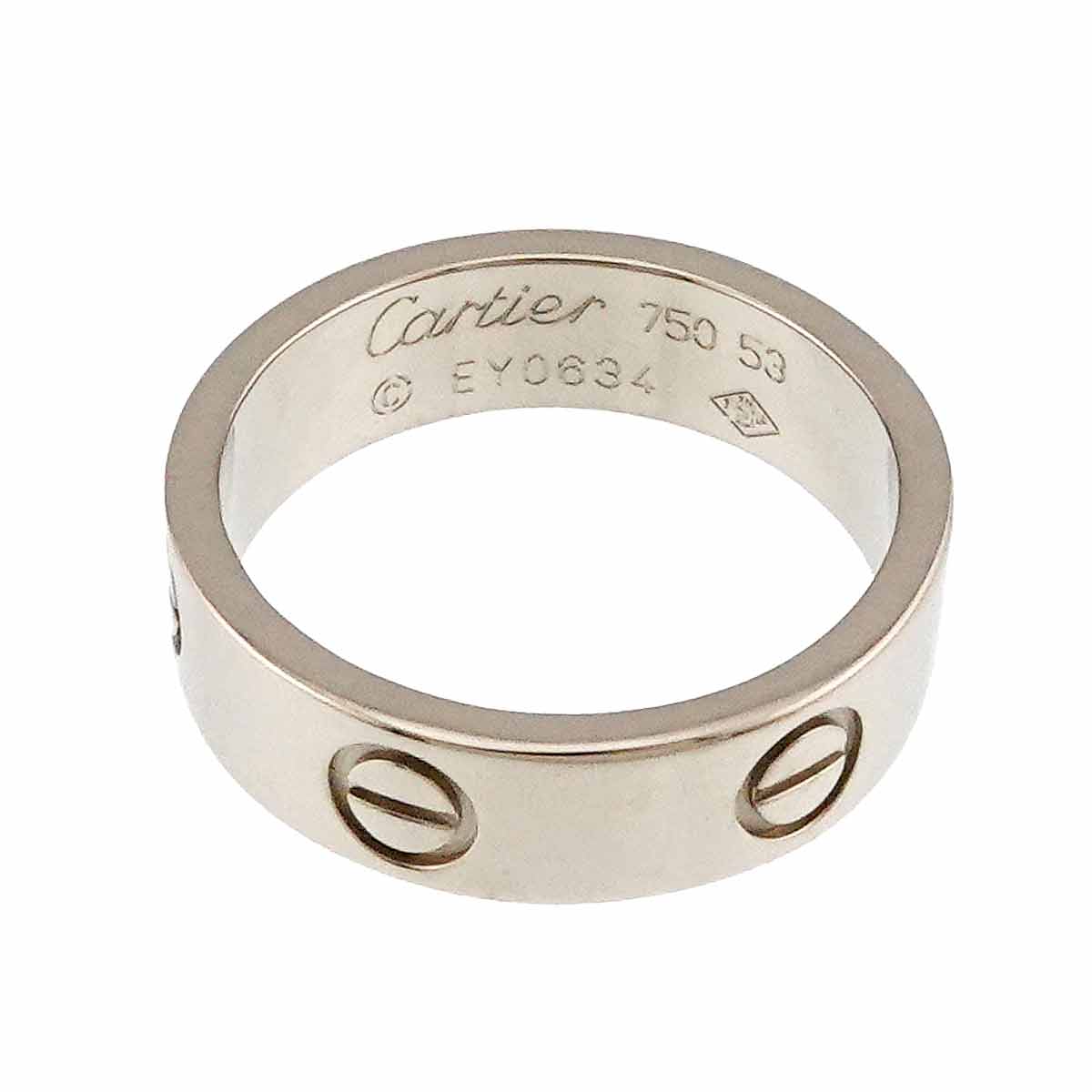 Love Ring 18K White Gold 750 size53 6-6.25(US)