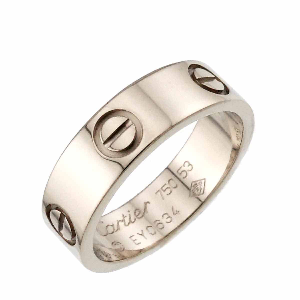 Love Ring 18K White Gold 750 size53 6-6.25(US)