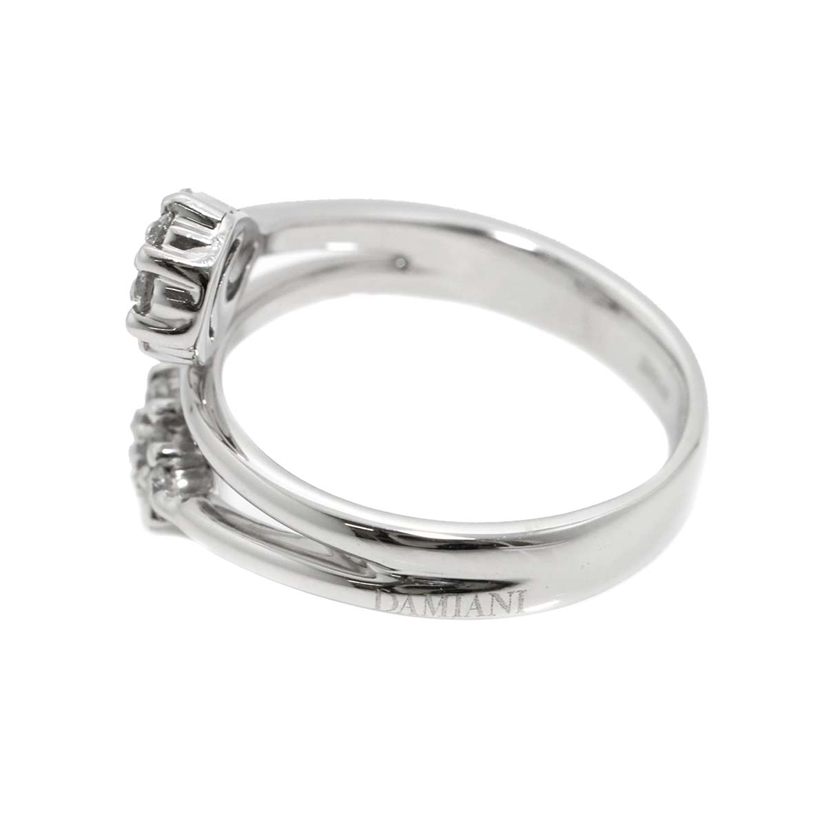 Diamond Ring 18K White Gold 750 size5.5-5.75(US)