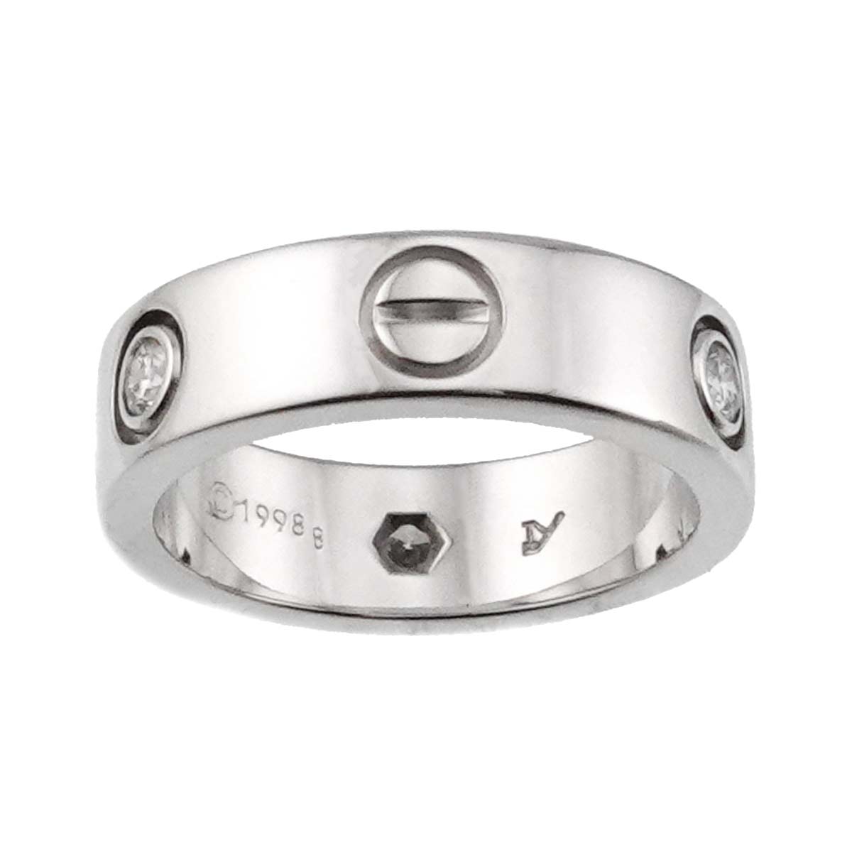 Love Ring Diamond 3P 18K White Gold size51 5.25-5.5(US)