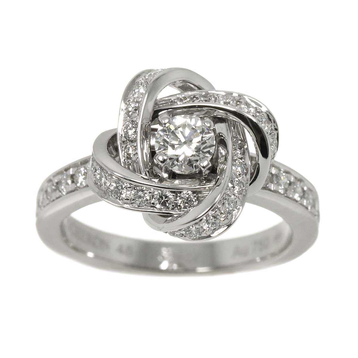 Pivoine Diamond Ring 18K WG 750 Size48 4.5(US)