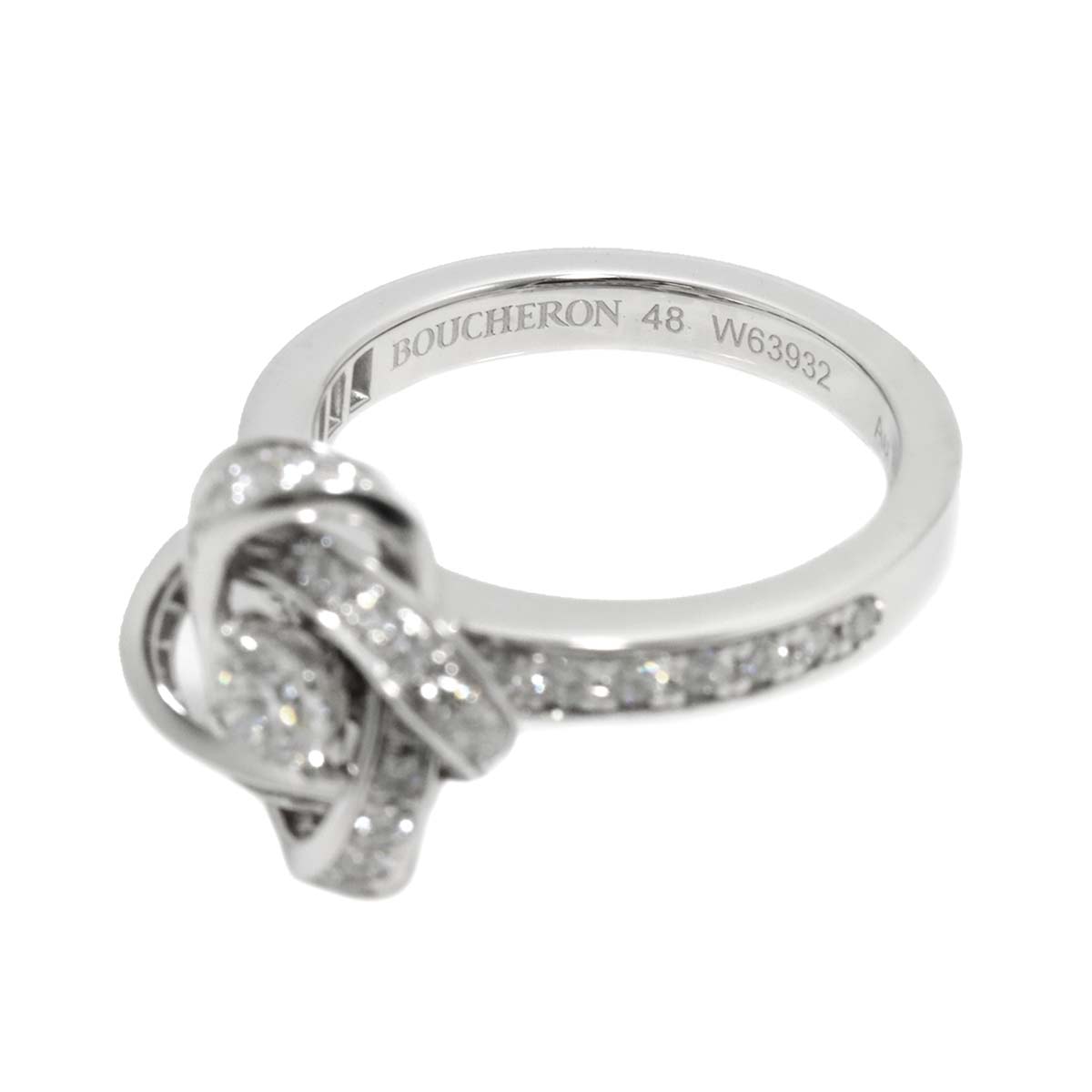 Pivoine Diamond Ring 18K WG 750 Size48 4.5(US)