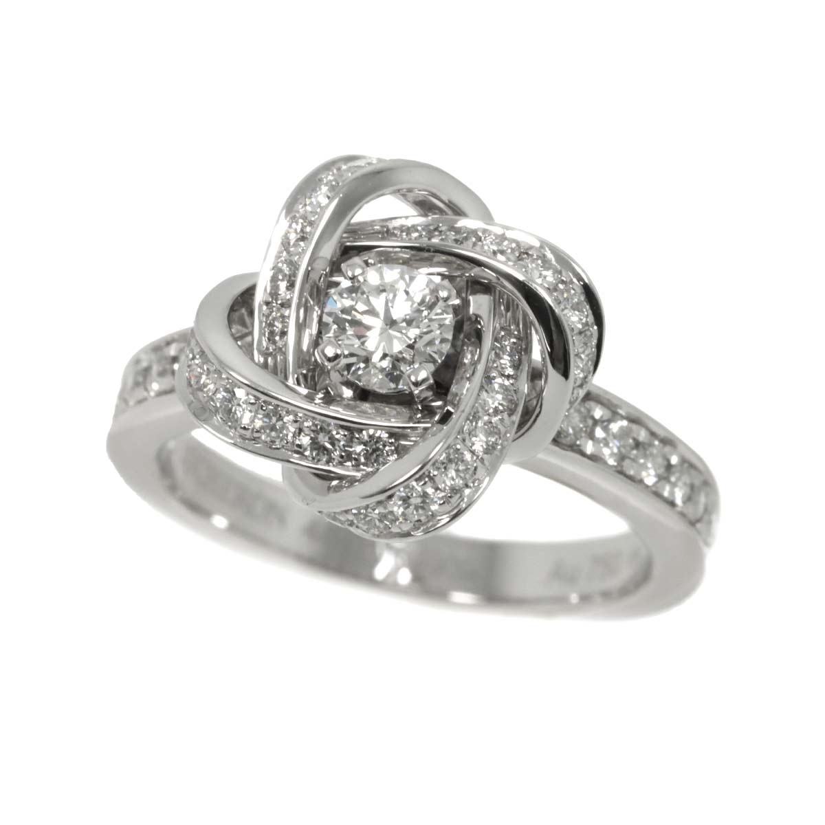 Pivoine Diamond Ring 18K WG 750 Size48 4.5(US)