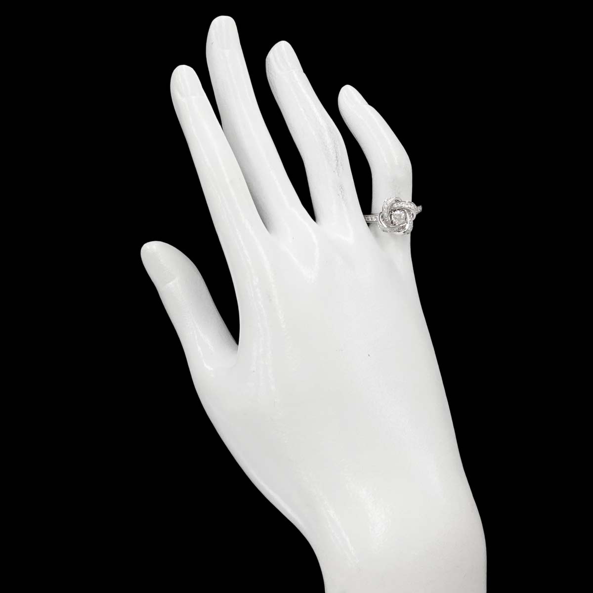 Pivoine Diamond Ring 18K WG 750 Size48 4.5(US)