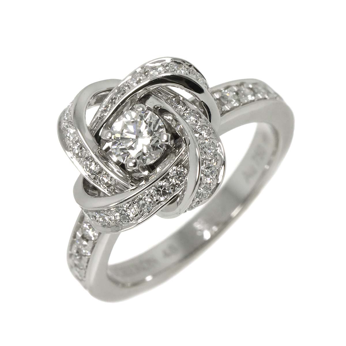 Pivoine Diamond Ring 18K WG 750 Size48 4.5(US)