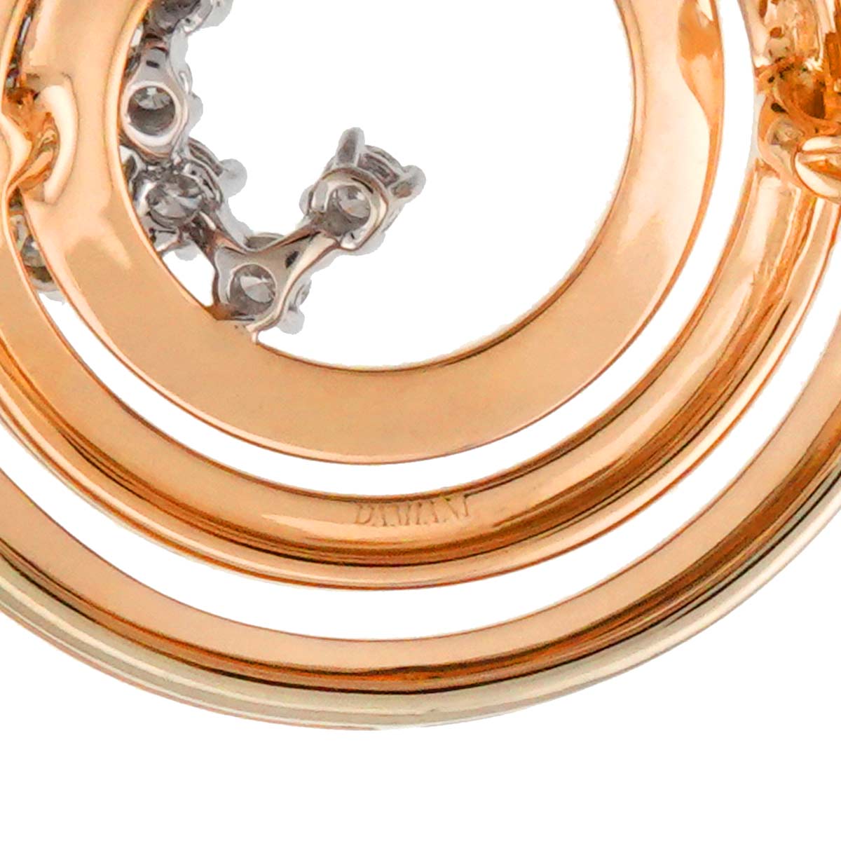 Diamond Necklace 18K WG PG 750