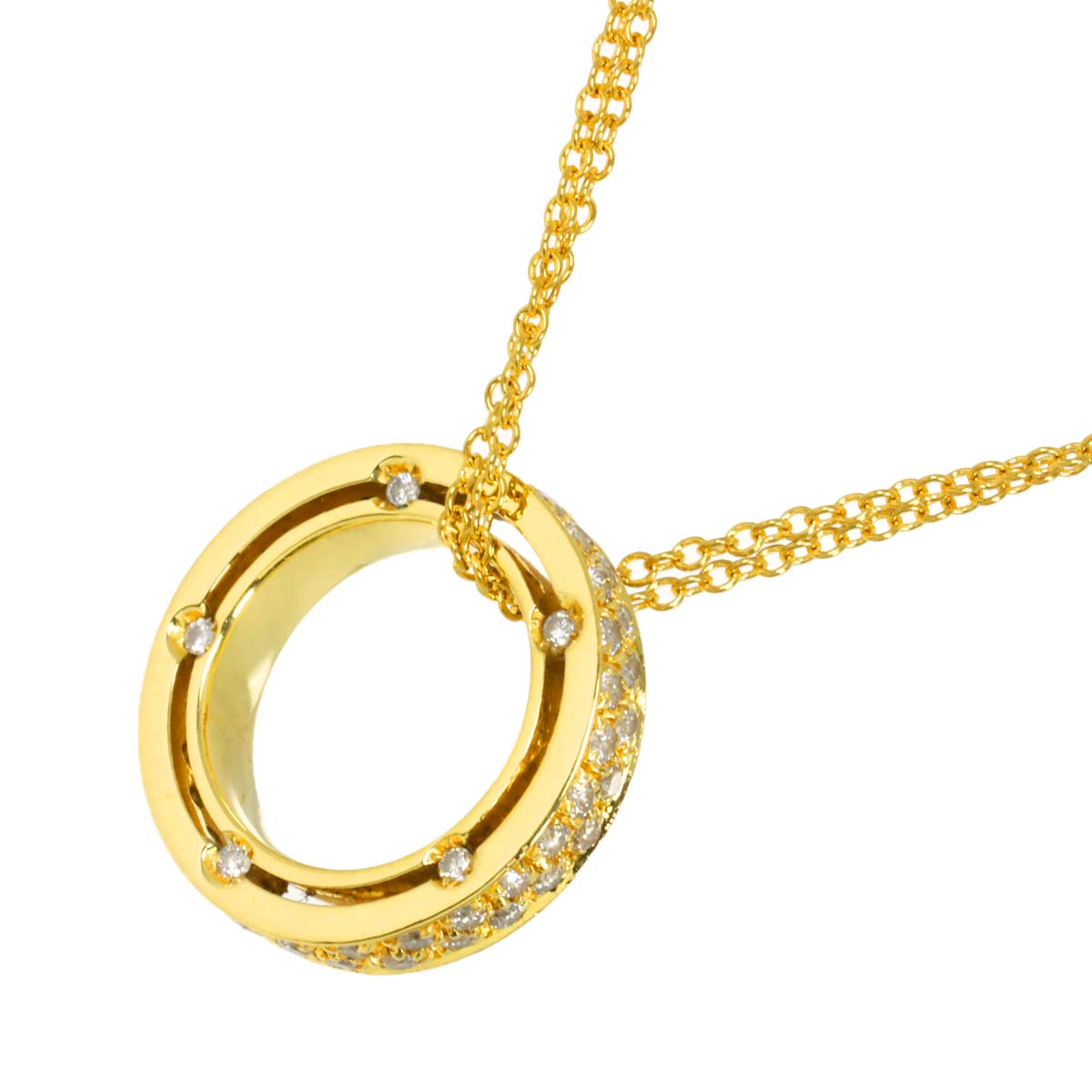 D-SIDE Diamond Necklace 18K YG 750