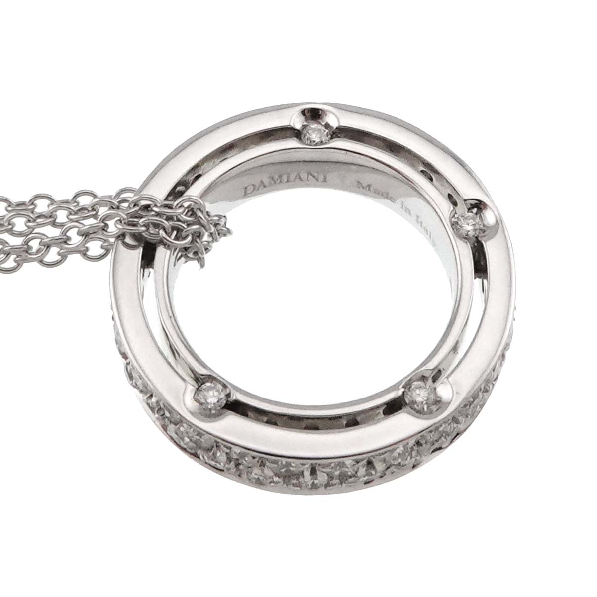 D-SIDE Diamond Necklace 18K White Gold 750