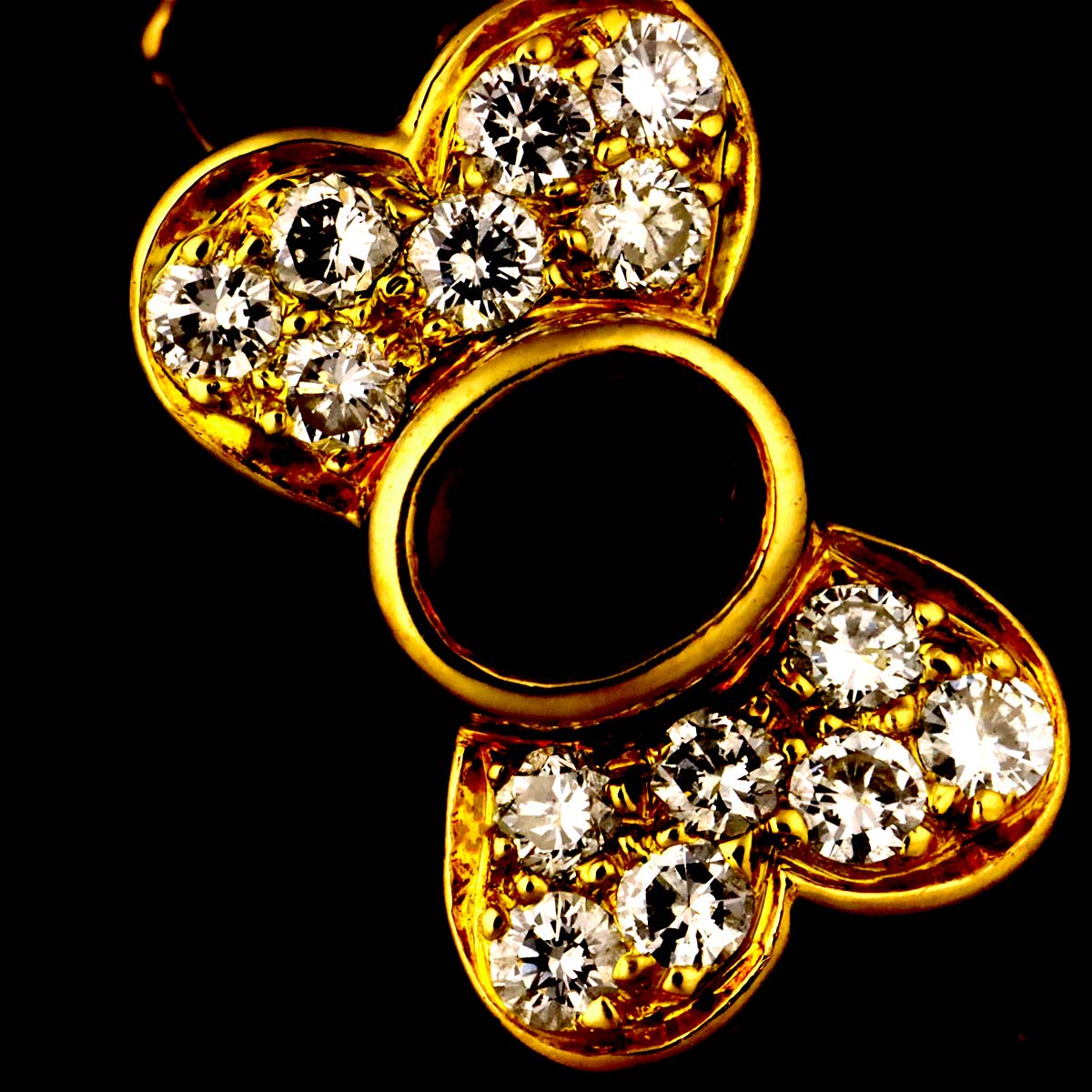 Ruby Diamond Ring 18K Yellow Gold 750 size6.25-6.5(US)