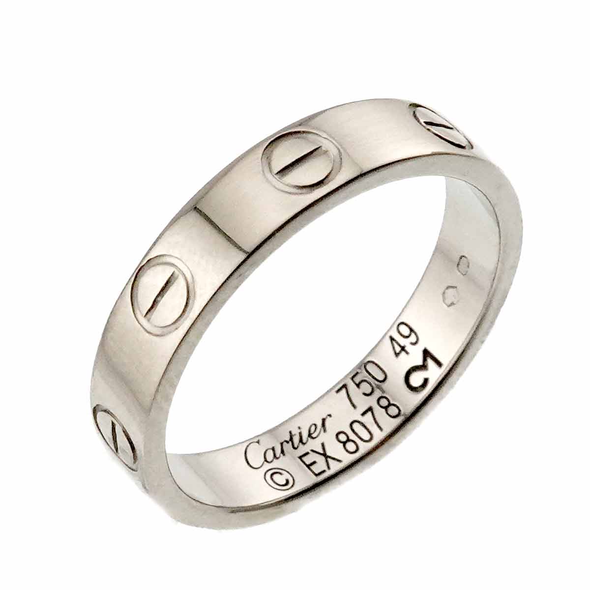 Mini Love Ring 18K White Gold 750 size49 4.75-5(US)