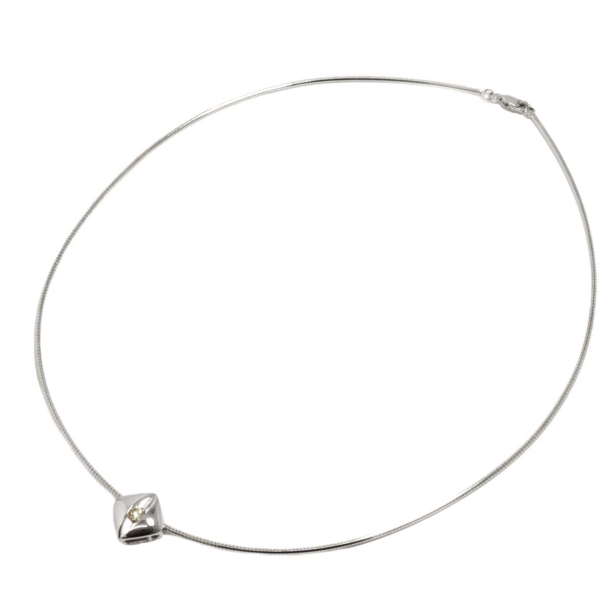 Diamond 0.22ct Necklace 18K WG White Gold 750